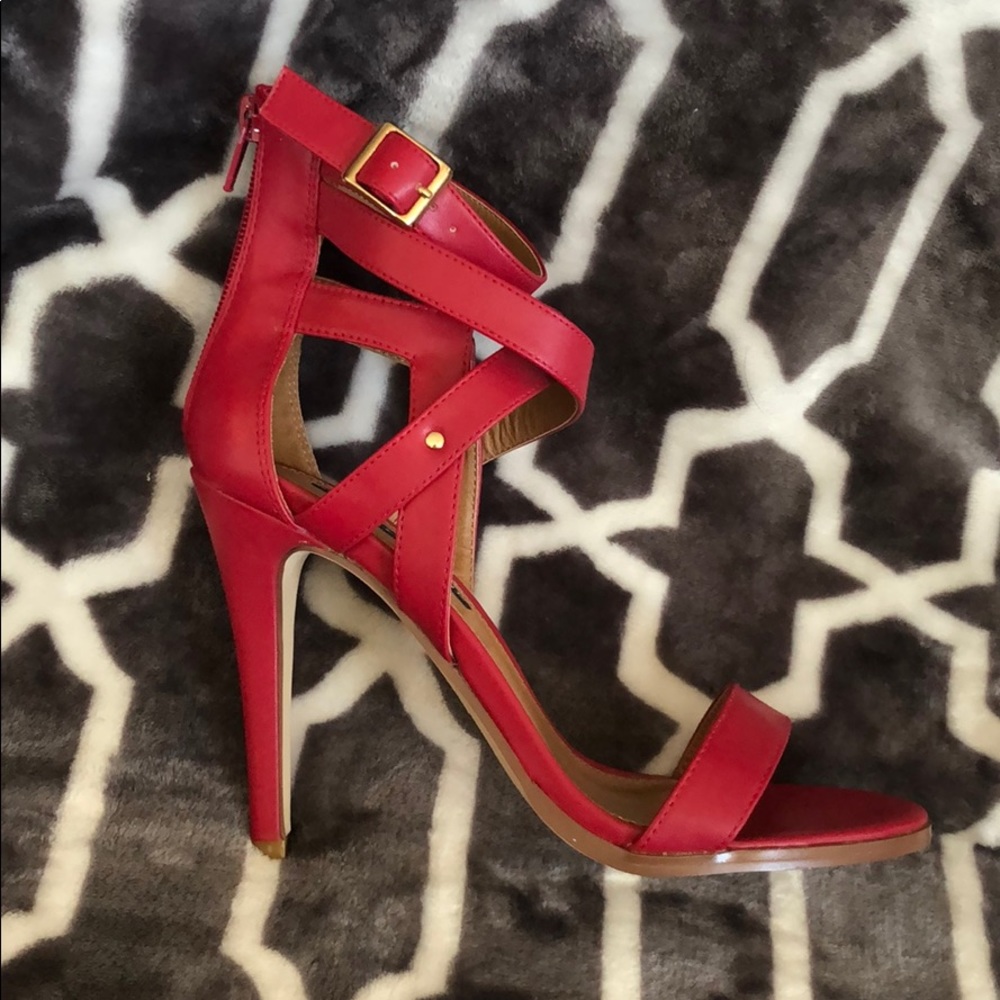 Red Izabella Rue Strappy Heels 7.5
